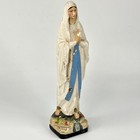 Vintage French Religious Virgin Mary Our Lady of Lourdes Small Chalkware Figure