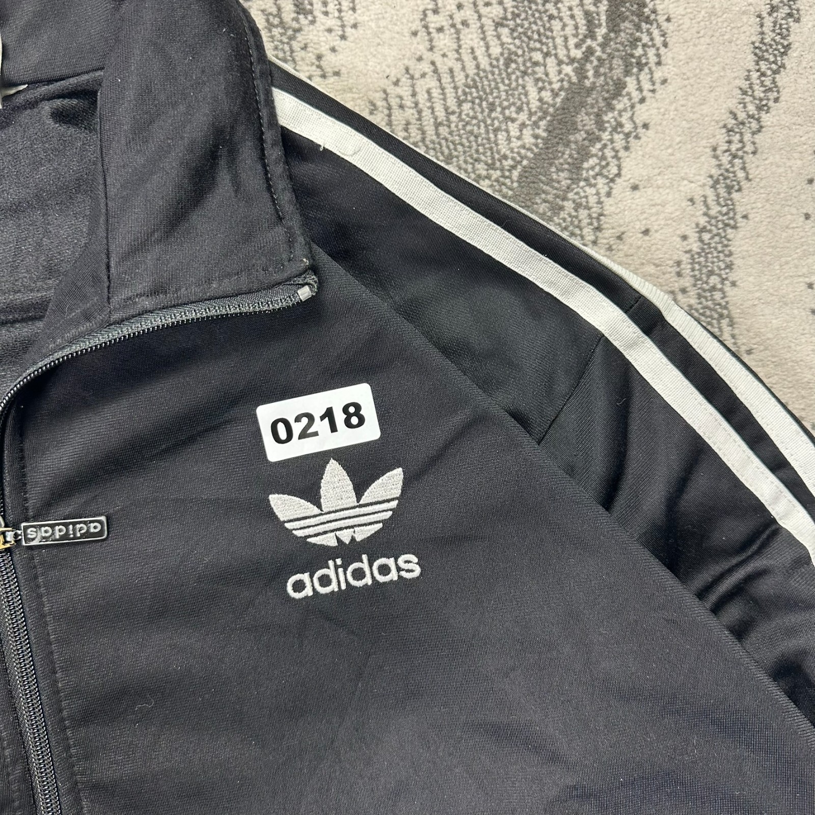 Vintage Adidas 90s Firebird Black 36/38 / Oversized Lrg Funnel Neck Track Jacket image 2