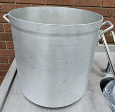 STOCKPOT 38LTR LARGE VOGUE ALUMINIUM 38X37CM GOOD USED CONDITION £40+VAT
