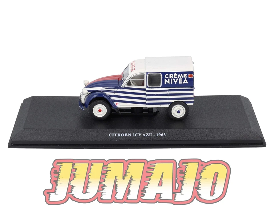UTC17 Voiture 1/43 IXO Altaya Utilitaire CITROEN 2CV AZU 1963 Crème Nivea - Photo 2/4