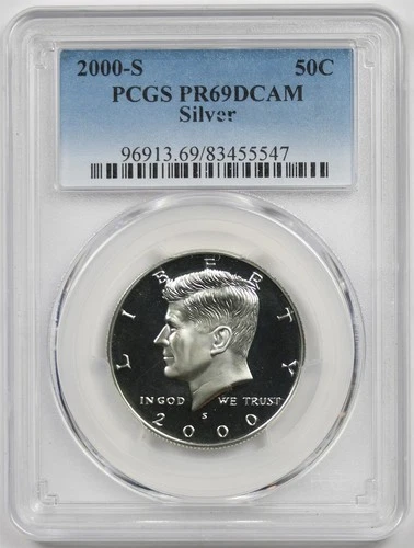 2000-S Silver 50C PCGS PR 69 DCAM Kennedy Half Dollar