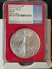 2023 W Burnished $1 Silver Eagle NGC MS70 - First Day Issue  Red Core