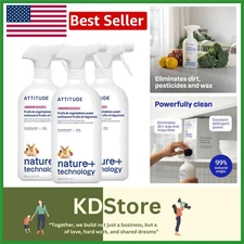 Food-Safe Fruit Vegetable Wash Unscented  Eco-Friendly Pack of 3 81 Fl Oz