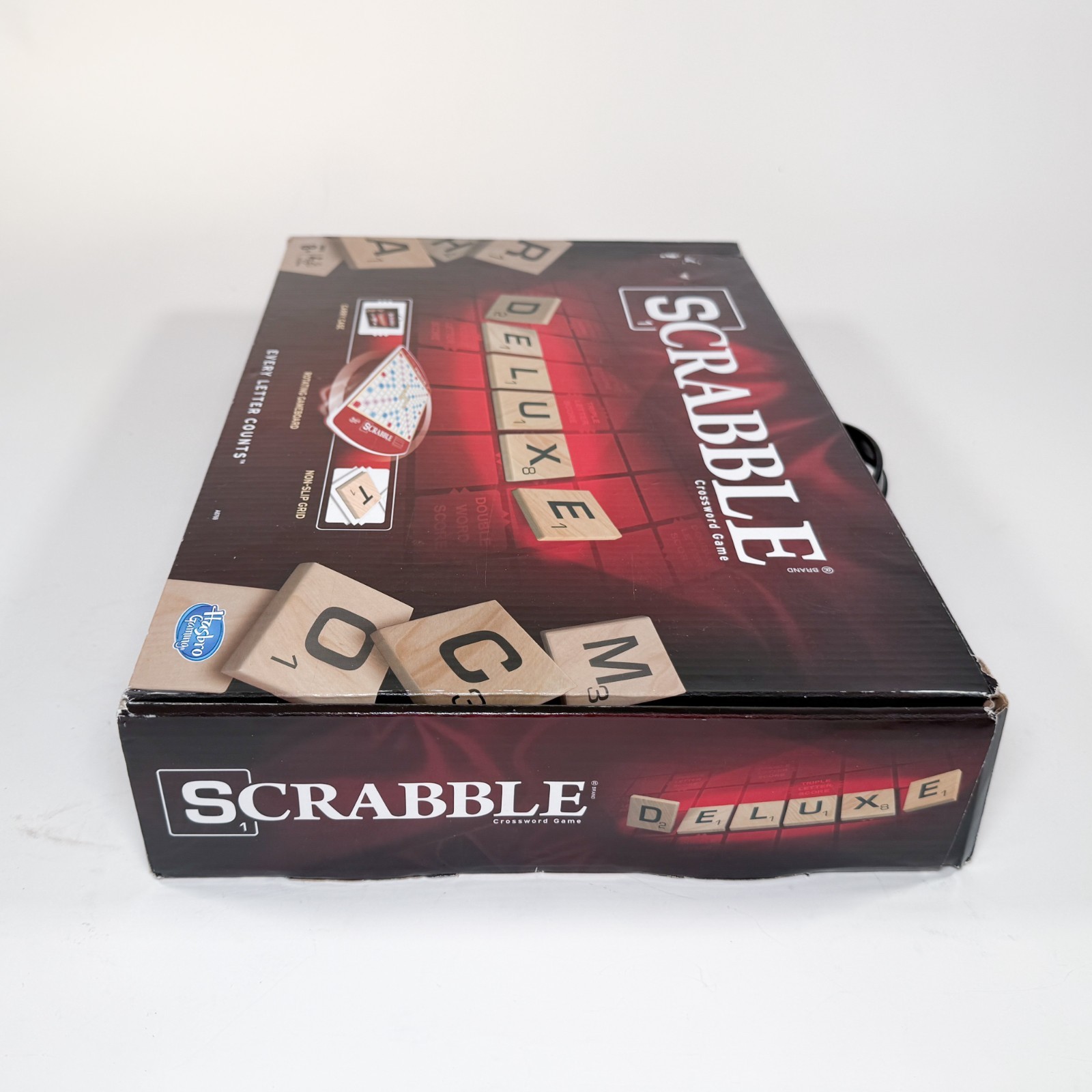 Scrabble Deluxe Edition-Rotating Game Board 2014 Carry Case Complete