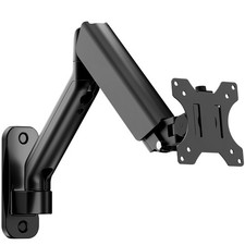 Single Monitor Wall Mount for 17 to 32 inch Flat/Curved Screens, Holds to 19.