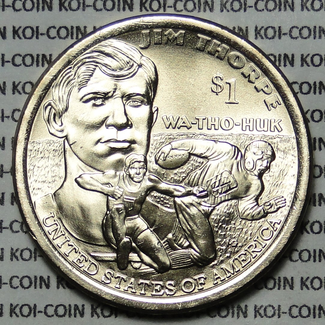 BU US 2018 Sacagawea Native American Jim Thorpe WA-THO-HUK dollar