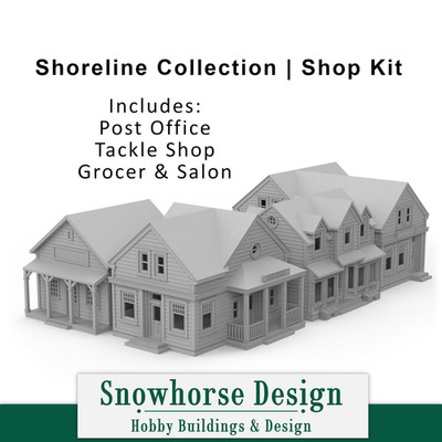 4-Piece Shop Set | Shoreline Collection (HO Scale 1:87)