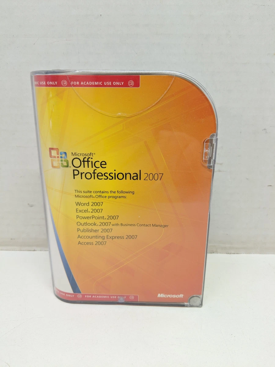 Microsoft Office 2007 Professional for sale | eBay