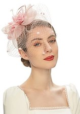 Fascinator Hats for Women Tea Party Headband Kentucky Derby Wedding Flower Me...