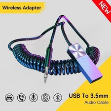 Aux to Bluetooth 5.5 Adapter 3.5mm Bluetooth Receiver Microphone for Car