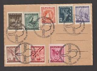 NIEMALS VERGESSEN 1946 Satzbrief / Wienkarte