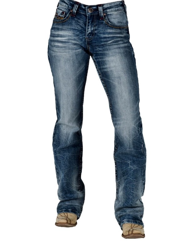 Cowgirl Tuff Western Jeans Womens Firecracker 30 Reg Med Wash JFIRER CLEARANCE