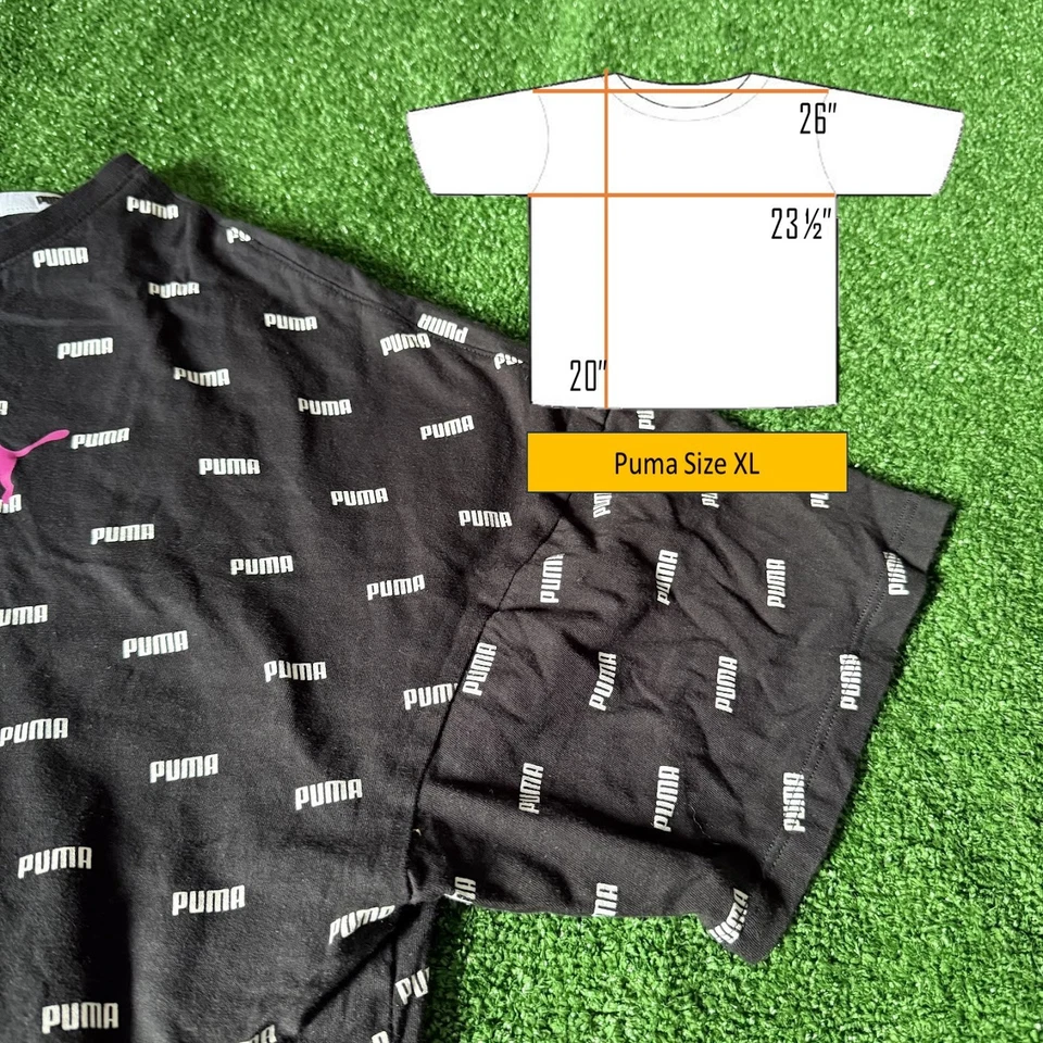 Camiseta Top Puma Manga Corta Cuello Redondo Estampado Completo Talla XL Foto 2 de 4