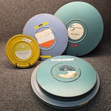 5 VTG 16mm REEL Film Canisters - EMPTY - Art Deco / Vintage / Tins / Containers