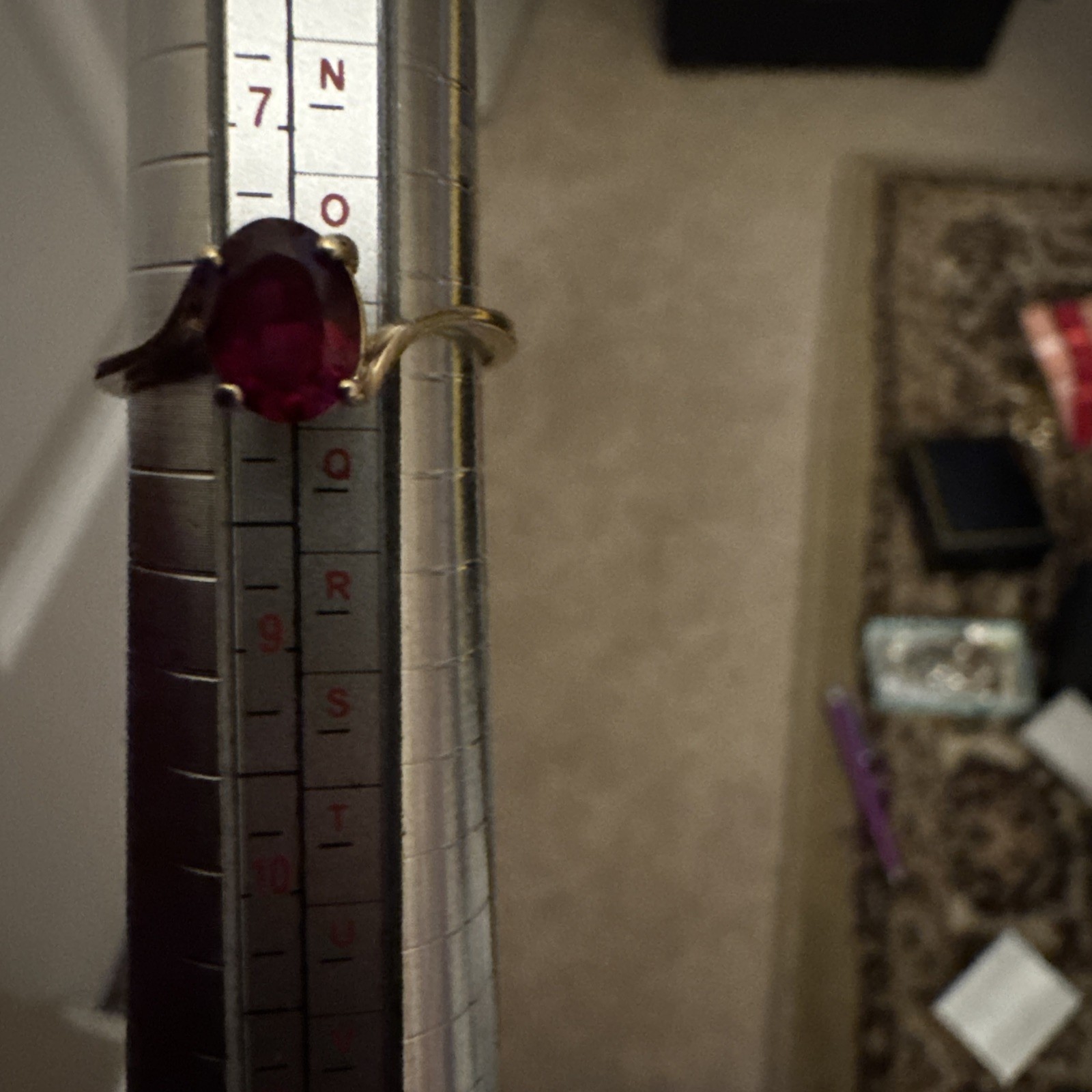 Ruby lab-created  14kt Yellow Gold - image 9