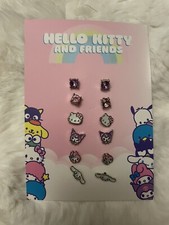 Sanrio Earring Set, 12 Pieces, Hello Kitty, Kuromi, My Melody, Cinnamoroll, New