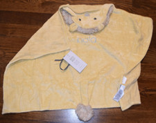 west elm x pbk Lion Bath Baby Hooded Towel Nala Monogram NEW