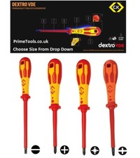 CK DEXTRO Insulated VDE Screwdrivers Choose From Pozi Phillips Slotted Modulo