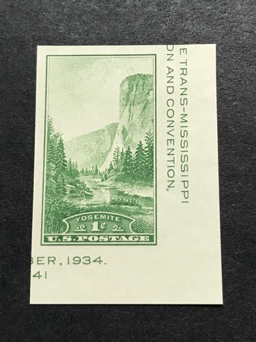 Scott#756 -1935 1c Yosemite, Imperforate Single Stamp published without gum - USA - Bild 7 von 8