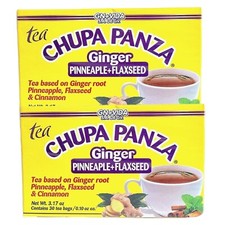 2 PACK Chupa Panza Jengibre Pina Linaza Ginger Cinnamon Pineapple 60 tea Bags