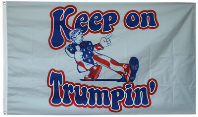 3X5 KEEP ON TRUMPIN MAKE America Great Again USA Trump 2024 Republican Flag 