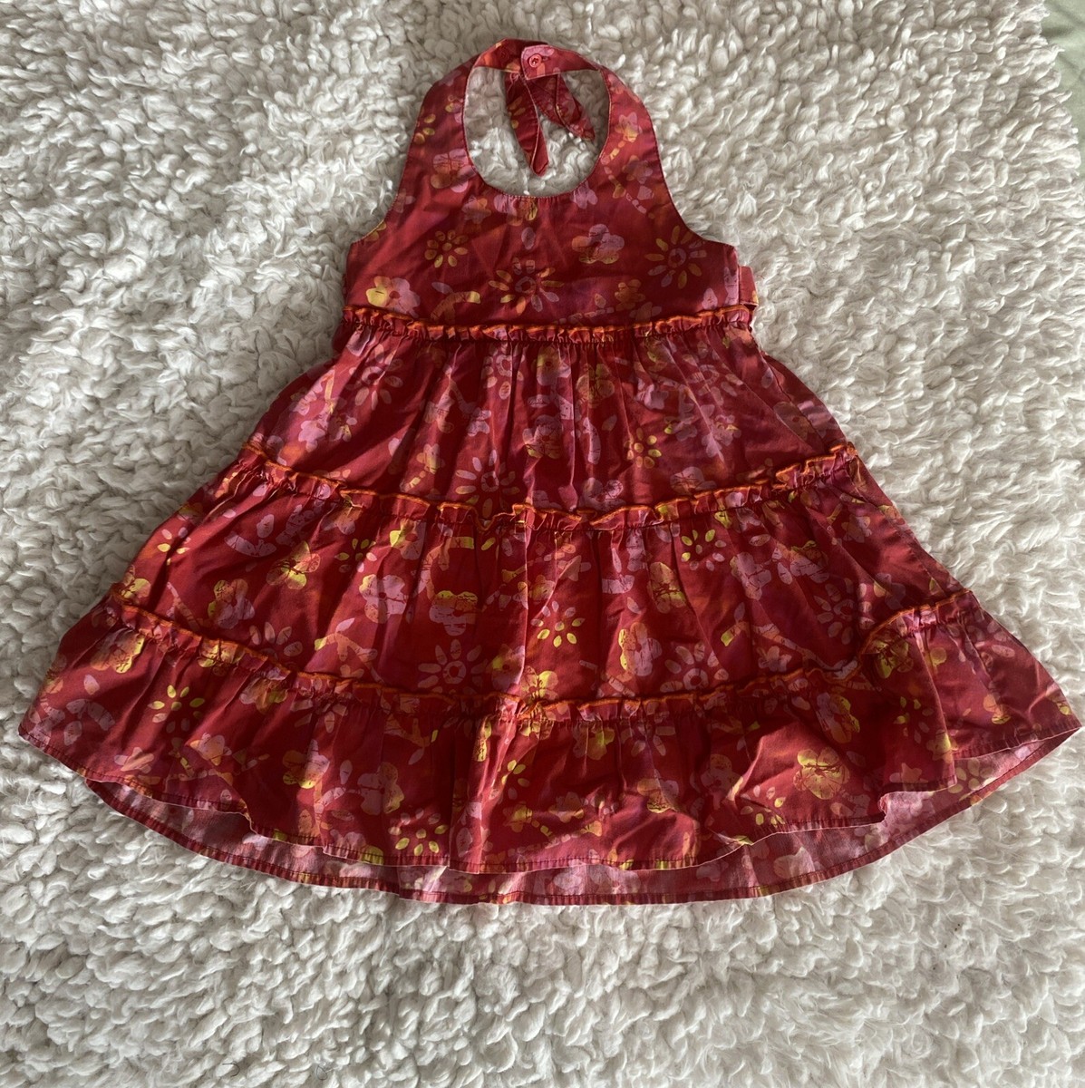 blueberi boulevard halter dress Blueberi Boulevard Baby Girls Tiered Halter Dress Size 6-9M