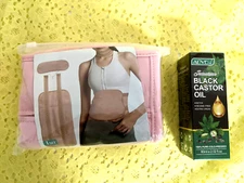 Jamaican Castor Oil Pack Wrap Organic Cotton Flannel Waist and Neck NIP