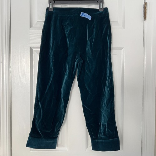 VTG Dolce & Gabbana Teal Velvet Cropped Pants Snapped Bottom Made in Italy H827 - Bild 4 von 18