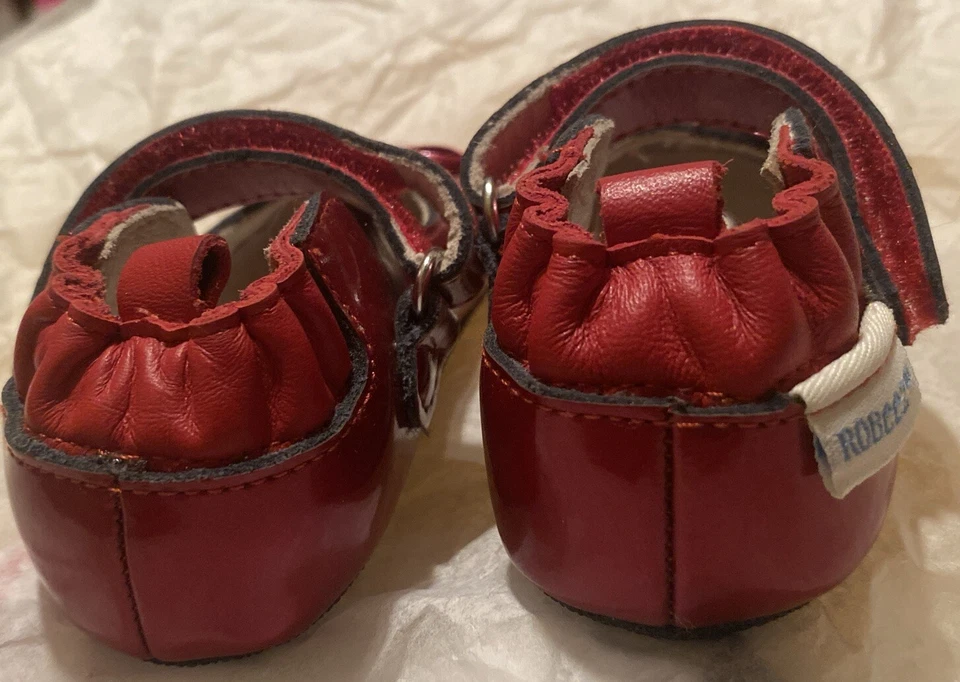 Robeez рубин лакированная кожа MaryJanes ребенка ясельного возраста девочки Sz 3 туфли очаровательный😍 Baby EUC - Изображение 4 из 4