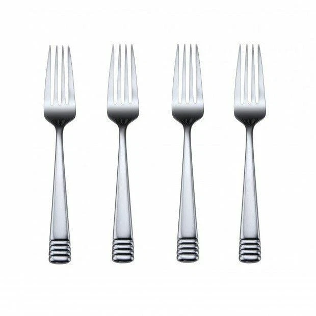 Oneida Culinaria Set of 4 Dinner Forks - 8" Long Heavy Stainless Flatware