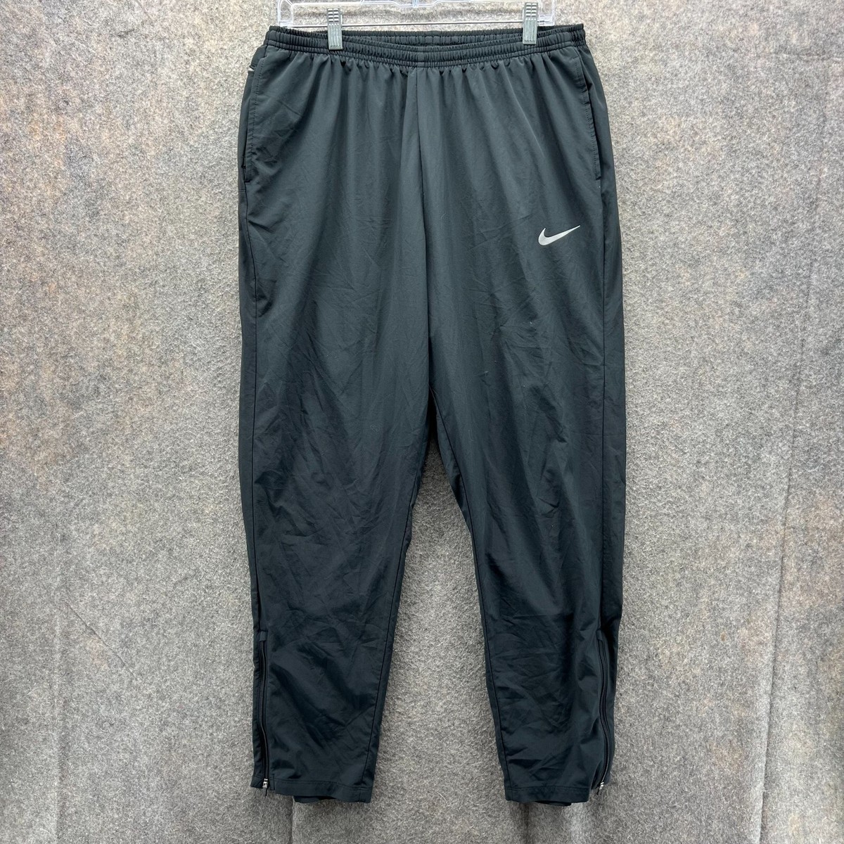 Nike Sweatpants Men Extra Large Black Dri Fit Track Running Swoosh