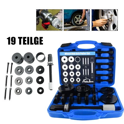 AUTOJARE KIT ESTRATTORE CUSCINETTI RUOTA 19 pz MOZZI RUOTA ESTRATTORE SMONTAGGIO KIT UTENSILI PRESSA