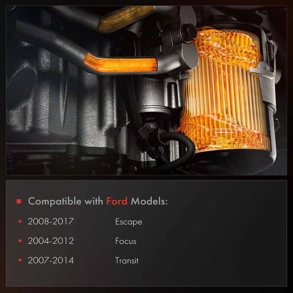 Cubierta de carcasa de filtro de aceite delantero para Ford Escape 08-17 Focus 04-12 Transit 07-14 Foto 2 de 4