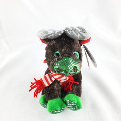 Moose Christmas Winkeez 6  HOLIDAY Deer Plush Stuffed Animal Toy Gift New W Tags
