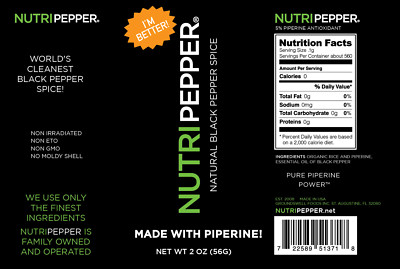 fine ground black pepper