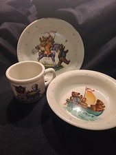 Lenox 3 Piece China Bears Heirloom Collection Child's Dinnerware Plate Bowl Cup