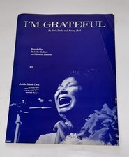 1961 Sheet Music I m Greatful Featuring Mahalia Jackson