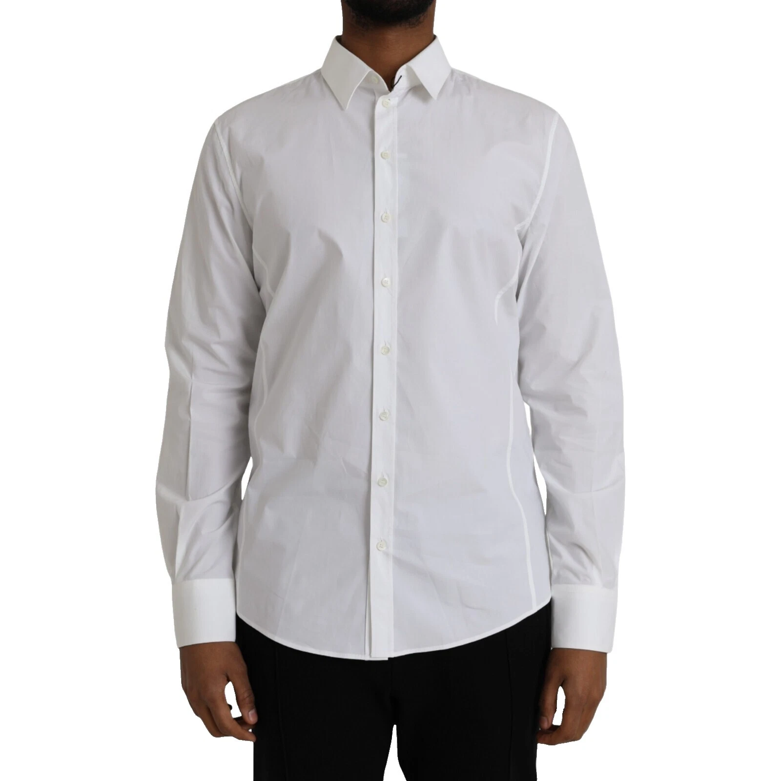 Camisas de vestir para hombre Dolce&Gabbana de mezcla de algodón lisas