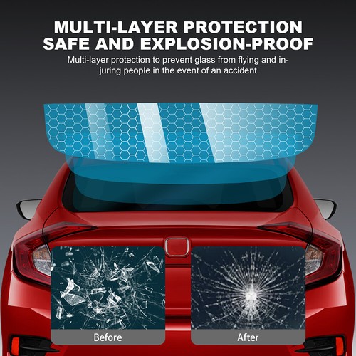 Full Car Window Precut Nano Window Film 20% Tint Shape for Honda Civic 2022-2024 - Picture 8 of 12