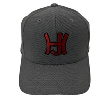 Devon Jones Yupoong Free Size Flex Fit Double Knit Gray Baseball Hat Cap HJ Logo