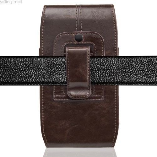 XL Cell Phones Vertical PU Leather Case Pouch Belt Clip Holster with Card Holder - Picture 4 of 19