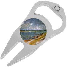River Bank Boats Golf Ball Marker Divot Repair Tool Bottle Opener