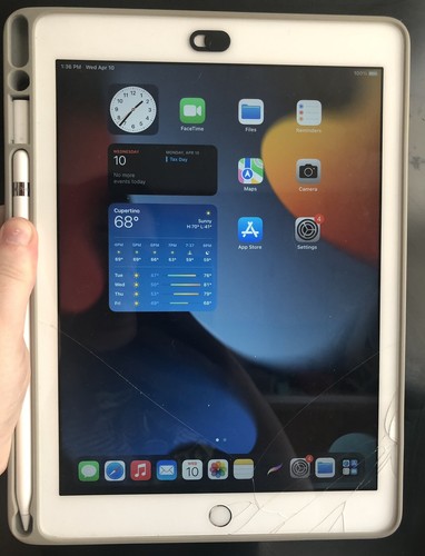 Apple iPad 6th Generation A1893 32GB Wi-Fi 9.7in Space Gray Apple Pencil Bundle - Afbeelding 3 van 9