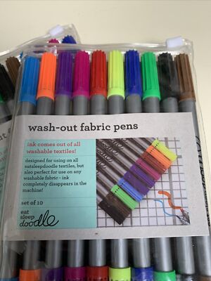 X Genuine doodle colour wash-out fabric pens by eatsleepdoodle