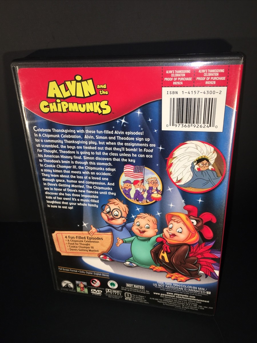 Alvin & the Chipmunks Alvin's Thanksgiving Celebration DVD w
