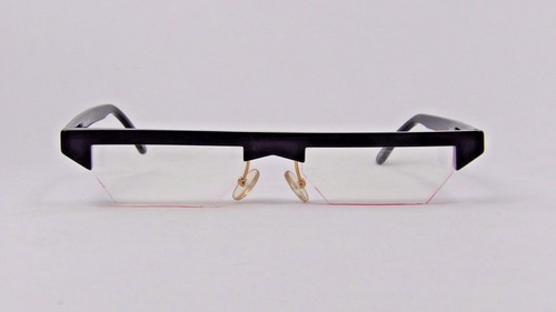 Única máscara de diseñador alemán LAMBDA medio borde gafas de plástico angular años 90 - Imagen 13 de 13