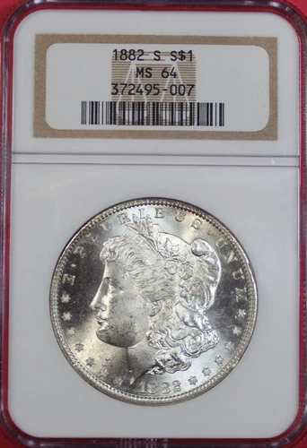 1882-S MORGAN DOLLAR NGC MS64