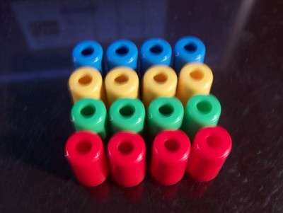 #ad GENUINE Trouble game replacement pieces 16 yellow red green blue pegs NOT 3D $3.25