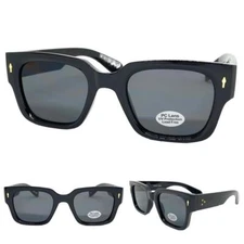 Men Classic Elegant Vintage 50's Retro Style SUNGLASSES Thick Square Black Frame
