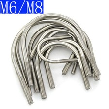 M6 M8 6mm 8mm 304 Stainless Steel A2 U-bolts Round Bend U-bolt U Clamp Screws M6 M8 6mm 8mm 304 Stainless Steel A2 U-bolts Round Bend U-bolt U Clamp Screws
